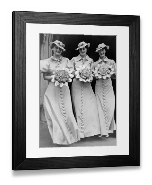 Framed Print : Three bridesmaids Framed Print : Three bridesmaids