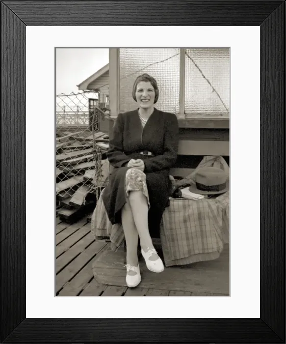 Framed Print : Woman at the seaside Framed Print : Woman at the seaside