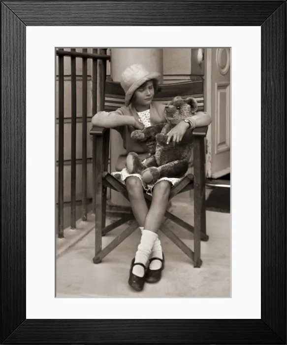Framed Print : Girl with teddy bear Framed Print : Girl with teddy bear