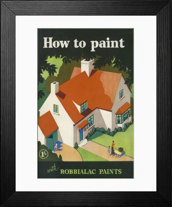 Framed Print : Leaflet design, How to paint with Robbialac Paints Framed Print : Leaflet design, How to paint with Robbialac Paints