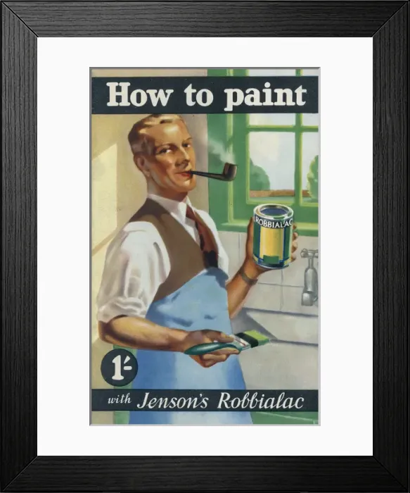 Framed Print : Leaflet design, How to paint with Jensons Robbialac Framed Print : Leaflet design, How to paint with Jensons Robbialac