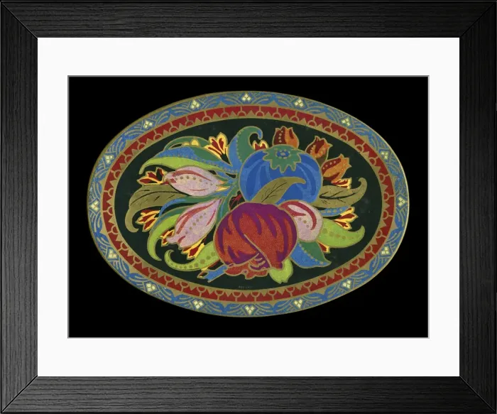 Framed Print : Decorative chocolate box lid with flowers and leaves Framed Print : Decorative chocolate box lid with flowers and leaves