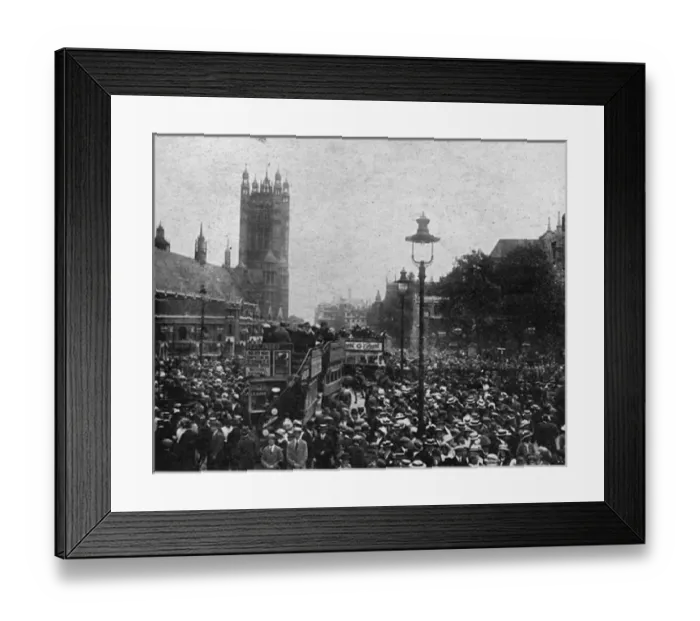 Framed Print : London crowd near Parliament Framed Print : London crowd near Parliament
