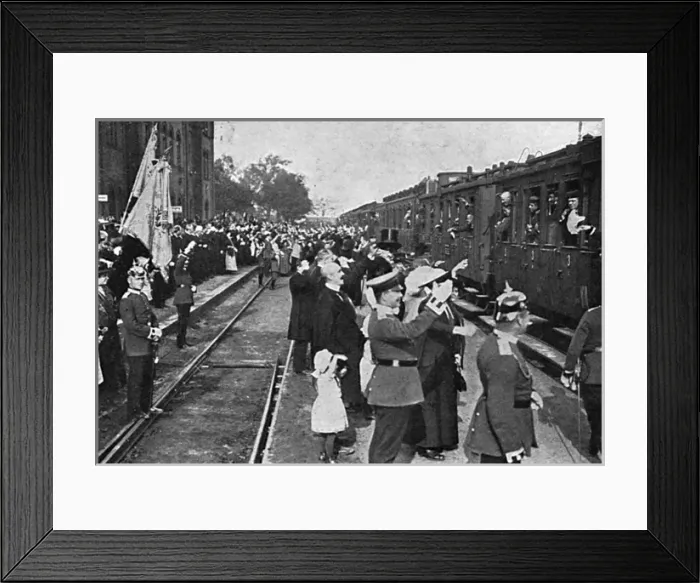 Framed Print : Mobilisation of German Reservists Framed Print : Mobilisation of German Reservists