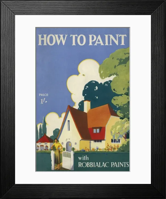 Framed Print : Leaflet design, How to paint with Robbialac Paints Framed Print : Leaflet design, How to paint with Robbialac Paints
