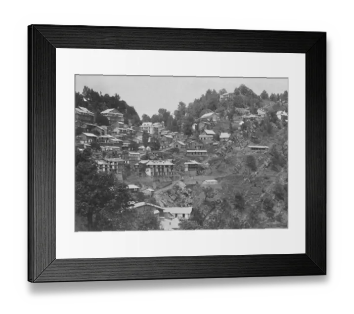 Framed Print : Buildings on a hillside, India Framed Print : Buildings on a hillside, India