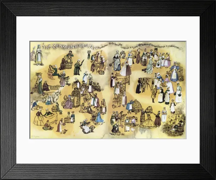 Framed Print : Serving Through the Ages - Women Framed Print : Serving Through the Ages - Women