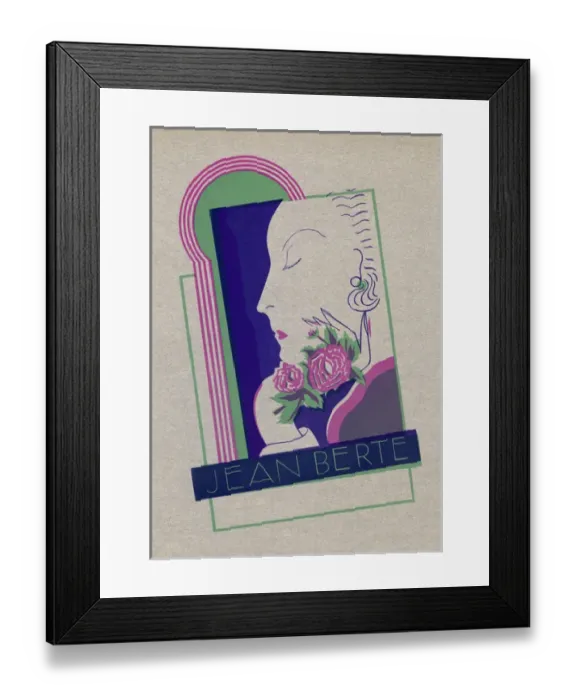 Framed Print : Advertisement for Jean Berte colour printing Framed Print : Advertisement for Jean Berte colour printing