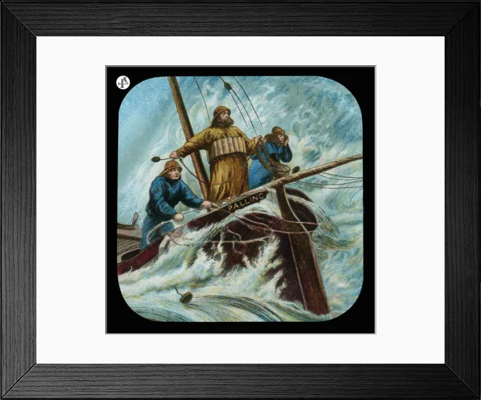 Framed Print : Lifeboat men in a rough sea Framed Print : Lifeboat men in a rough sea