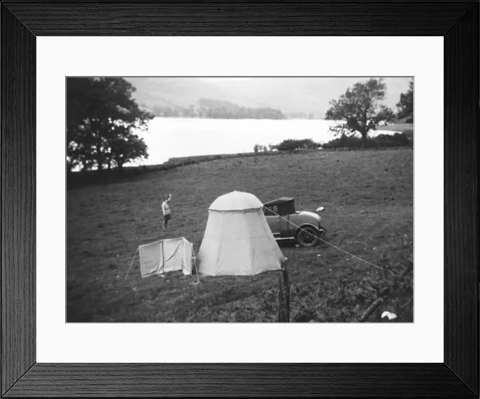 Framed Print : Camping at Loch Lubnaig, Trossachs, Scotland Framed Print : Camping at Loch Lubnaig, Trossachs, Scotland