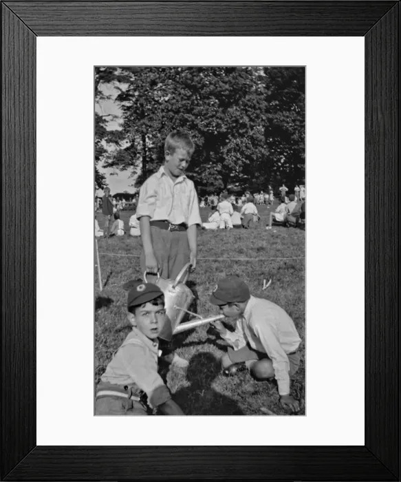 Framed Print : Schoolboys in a field Framed Print : Schoolboys in a field