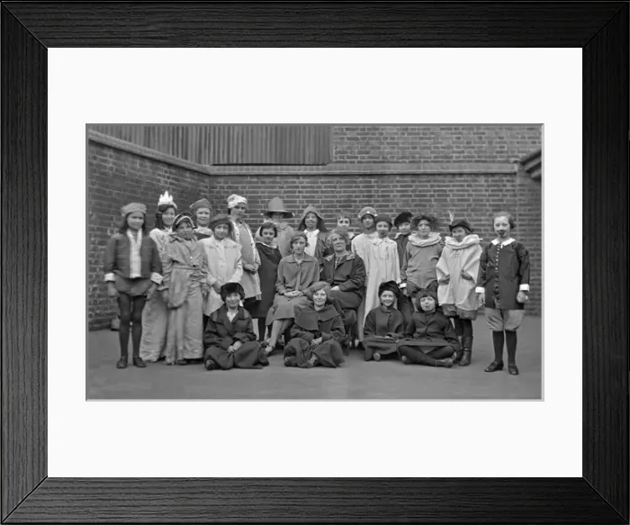 Framed Print : Class of children and two teachers Framed Print : Class of children and two teachers