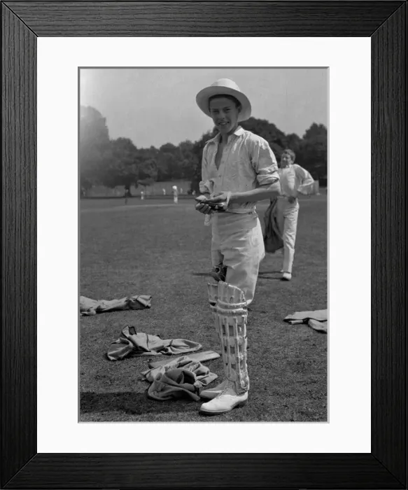 Framed Print : Two boys in their cricketing gear Framed Print : Two boys in their cricketing gear