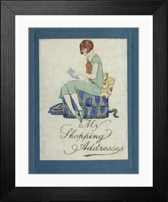 Framed Print : Cover design, My Shopping Addresses Framed Print : Cover design, My Shopping Addresses