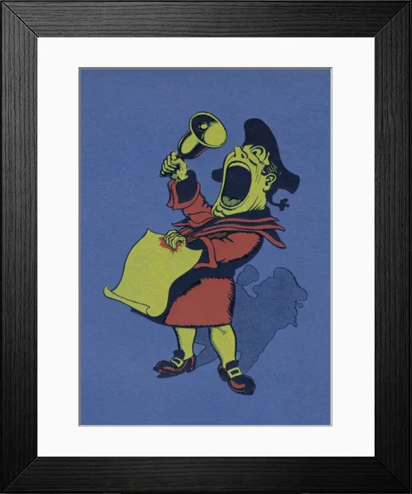 Framed Print : Illustration of a Town Crier Framed Print : Illustration of a Town Crier