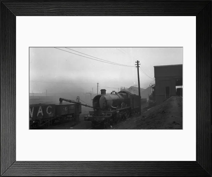 Framed Print : Steam engine in a smoky atmosphere Framed Print : Steam engine in a smoky atmosphere