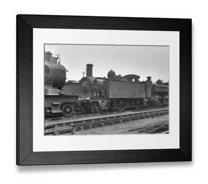 Framed Print : Steam engine on a railway track Framed Print : Steam engine on a railway track