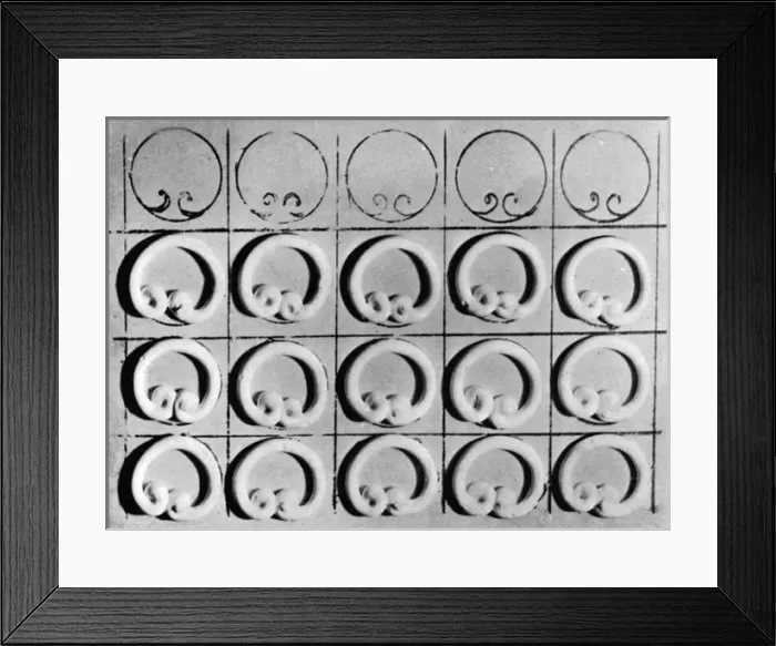Framed Print : Cake Border and Side Scroll Designs, Ring Construction Framed Print : Cake Border and Side Scroll Designs, Ring Construction