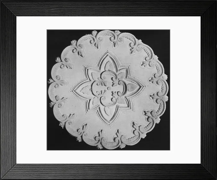 Framed Print : Designs for Cake Tops, Crescent Scroll Border Design Framed Print : Designs for Cake Tops, Crescent Scroll Border Design