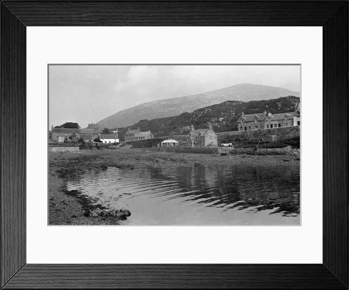 Framed Print : Waterside scene with houses, Scotland Framed Print : Waterside scene with houses, Scotland