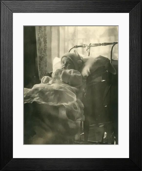 Framed Print : Baby in pram Framed Print : Baby in pram