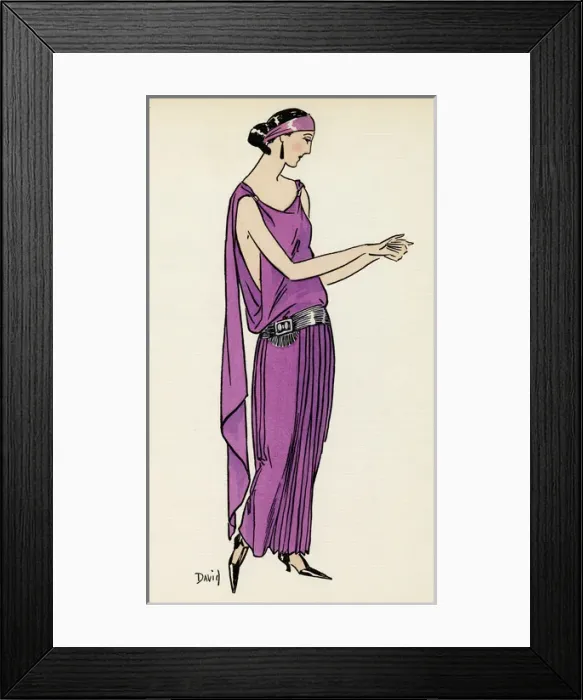 Framed Print : Greek style dress 1922 Framed Print : Greek style dress 1922