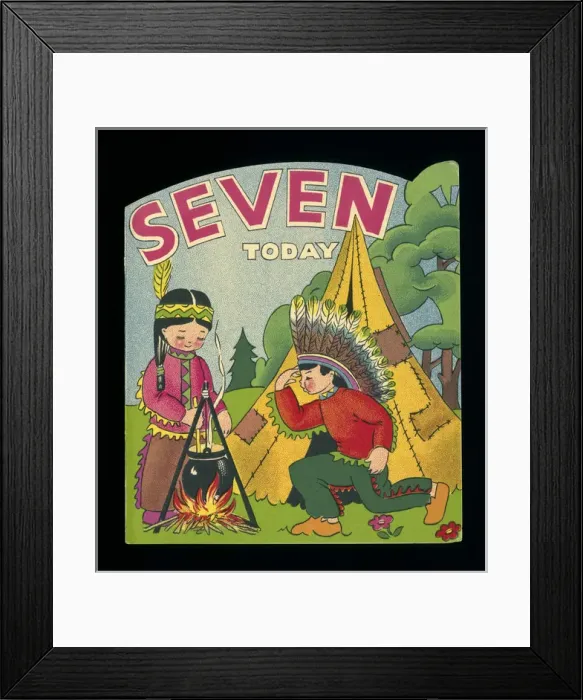Framed Print : Birthday card, seven today Framed Print : Birthday card, seven today