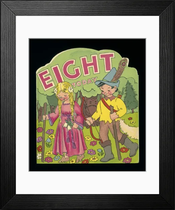 Framed Print : Birthday card, eight today Framed Print : Birthday card, eight today