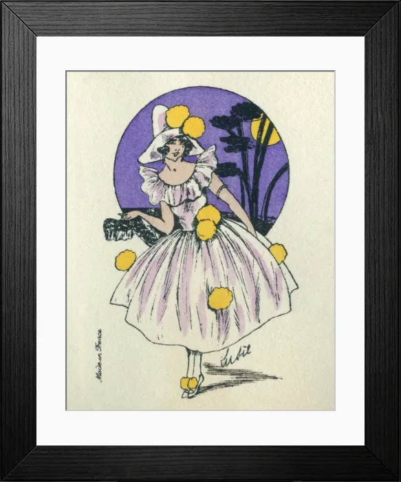 Framed Print : Business card design, Pierrette Framed Print : Business card design, Pierrette