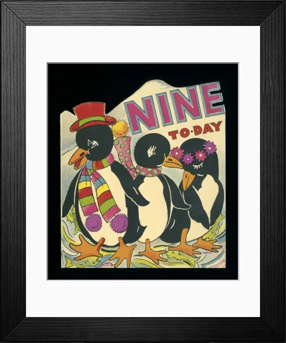 Framed Print : Birthday card, nine today Framed Print : Birthday card, nine today