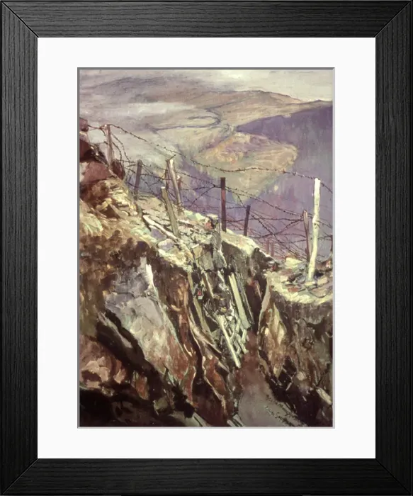 Framed Print : German soldier in a trench, WW1 Framed Print : German soldier in a trench, WW1