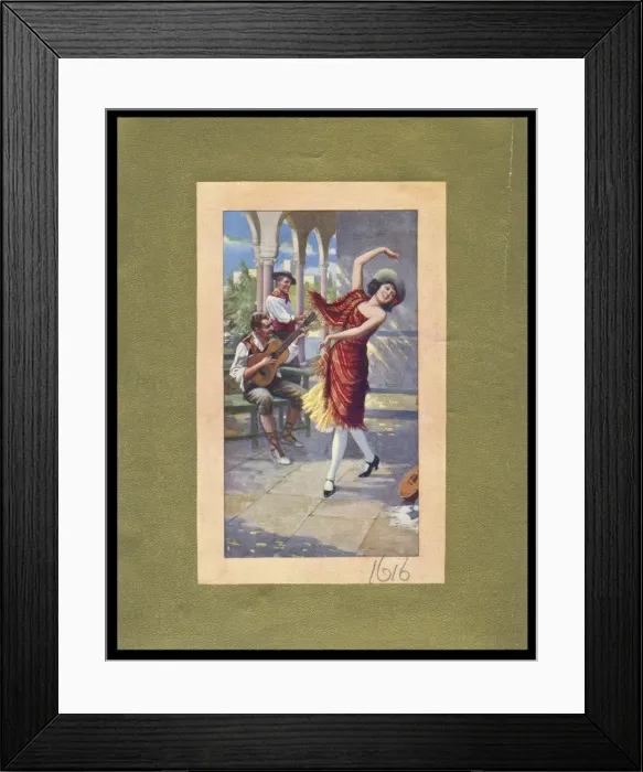 Framed Print : Chocolate box design, Spanish lady dancing Framed Print : Chocolate box design, Spanish lady dancing
