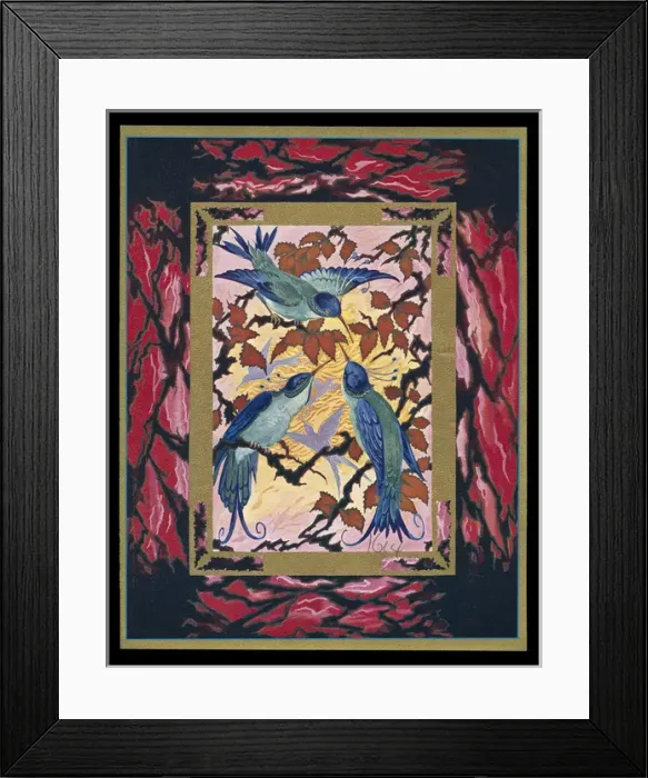 Framed Print : Chocolate box design, three humming birds Framed Print : Chocolate box design, three humming birds