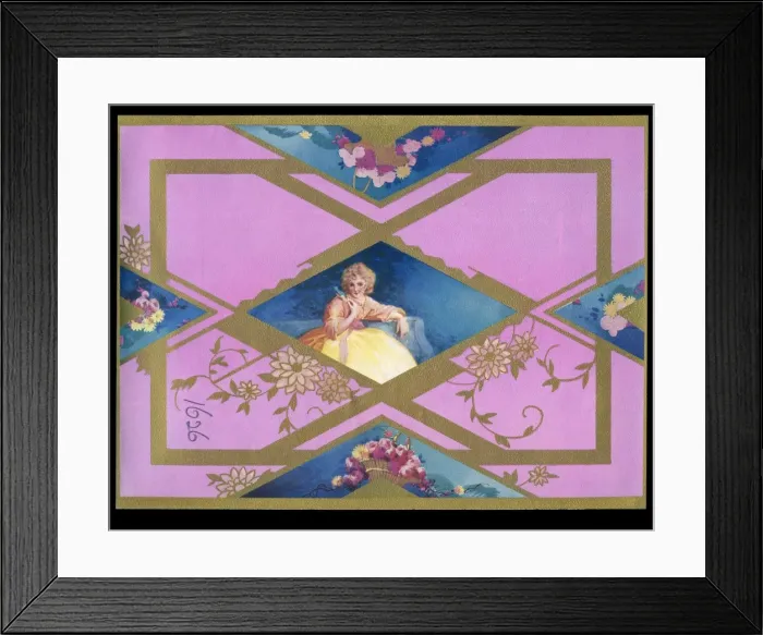 Framed Print : Chocolate box design, lady in yellow dress Framed Print : Chocolate box design, lady in yellow dress