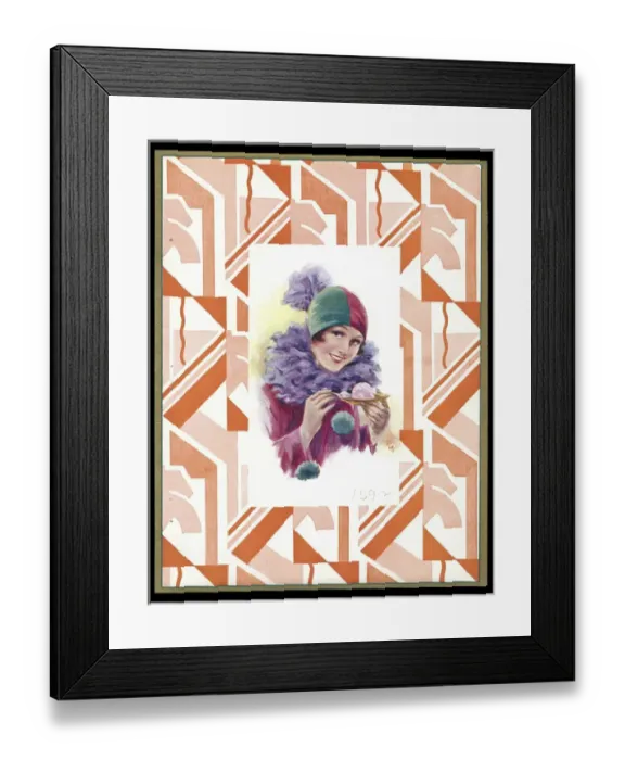 Framed Print : Chocolate box design, Pierrette with ice cream Framed Print : Chocolate box design, Pierrette with ice cream