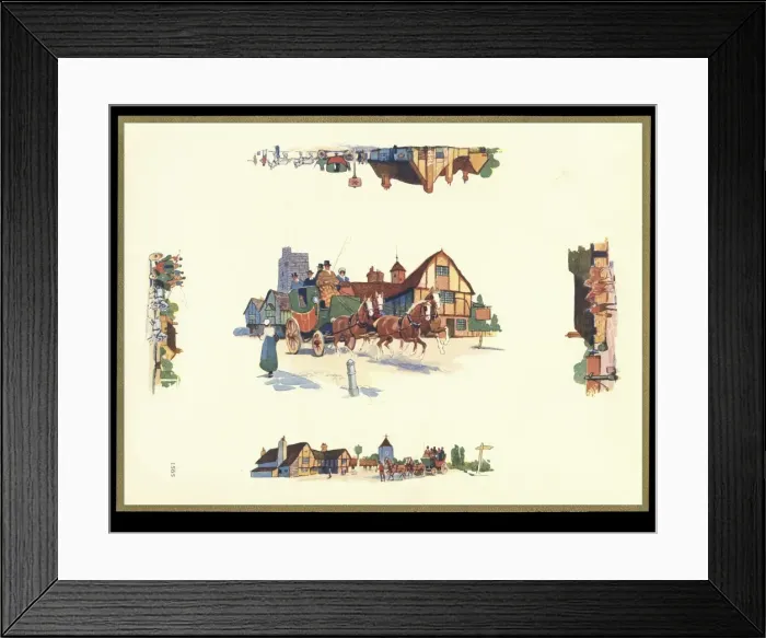Framed Print : Chocolate box design, coaching scenes Framed Print : Chocolate box design, coaching scenes