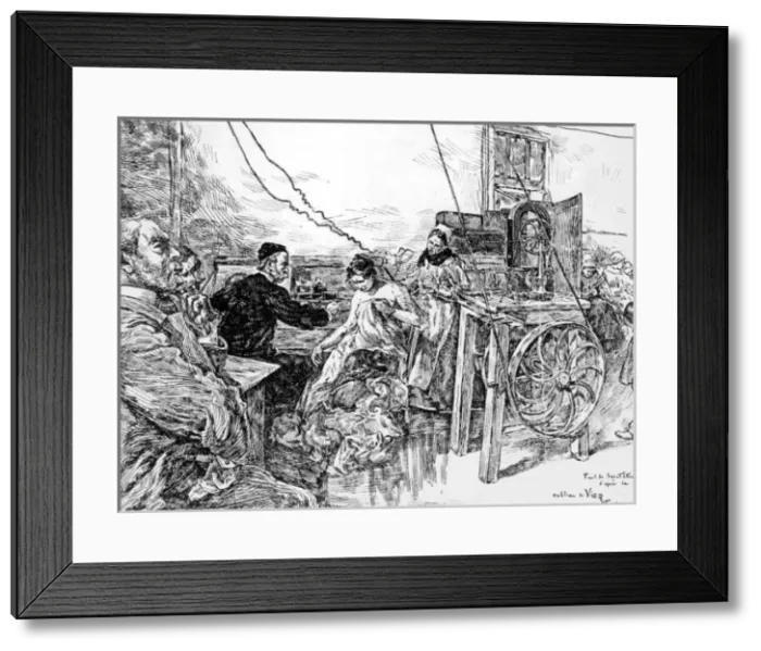 Framed Print : Dr. Vigourouxs electro-diagnostic at La Salpetriere Framed Print : Dr. Vigourouxs electro-diagnostic at La Salpetriere
