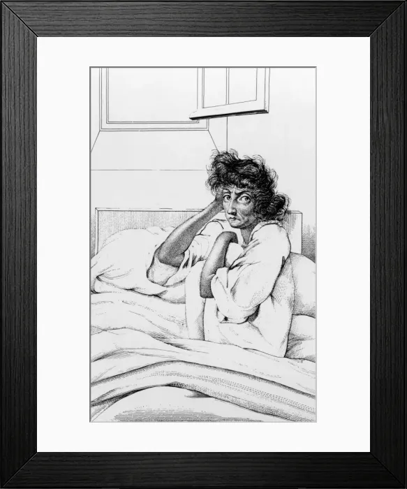Framed Print : Melancholia patient, Charenton, 1838 Framed Print : Melancholia patient, Charenton, 1838