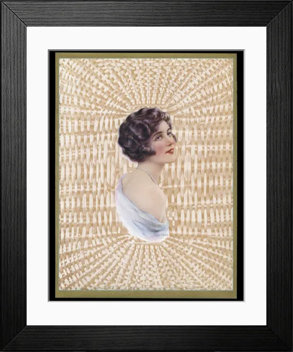 Framed Print : Chocolate box design, lady with wavy hair Framed Print : Chocolate box design, lady with wavy hair