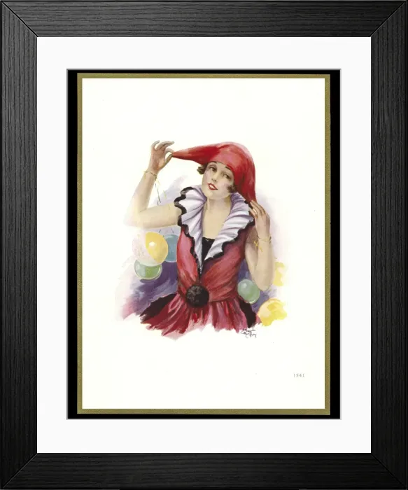 Framed Print : Chocolate box design, lady in carnival costume Framed Print : Chocolate box design, lady in carnival costume