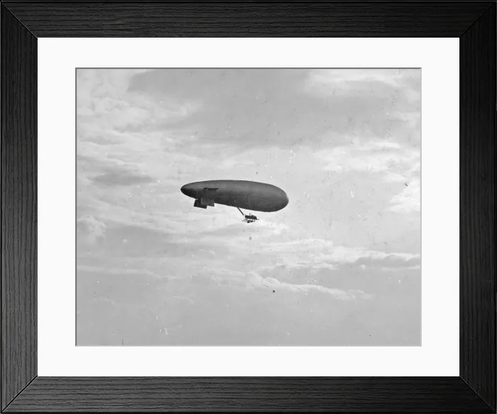 Framed Print : Early British dirigible in flight Framed Print : Early British dirigible in flight