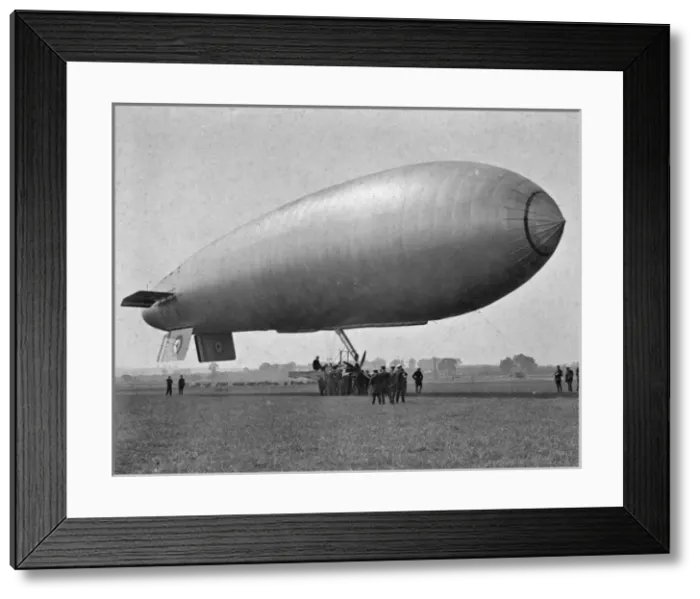 Framed Print : Early British dirigible on the ground Framed Print : Early British dirigible on the ground