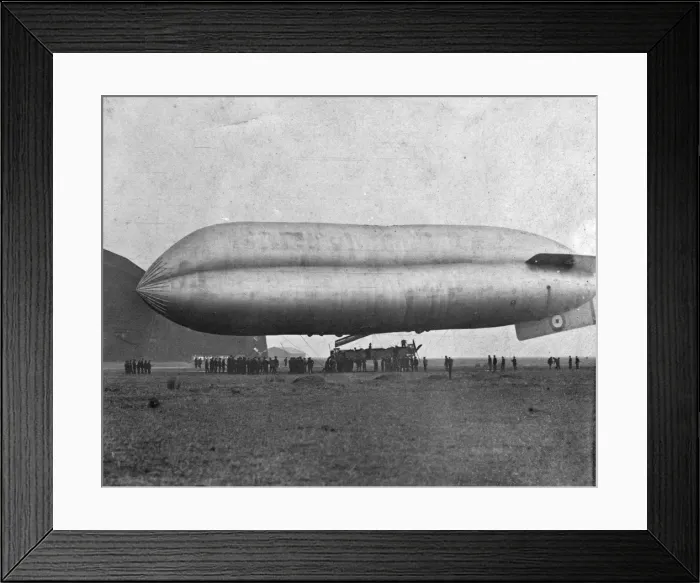 Framed Print : Early British dirigible on the ground Framed Print : Early British dirigible on the ground