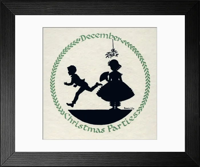 Framed Print : Silhouette Calendar -- December Framed Print : Silhouette Calendar -- December