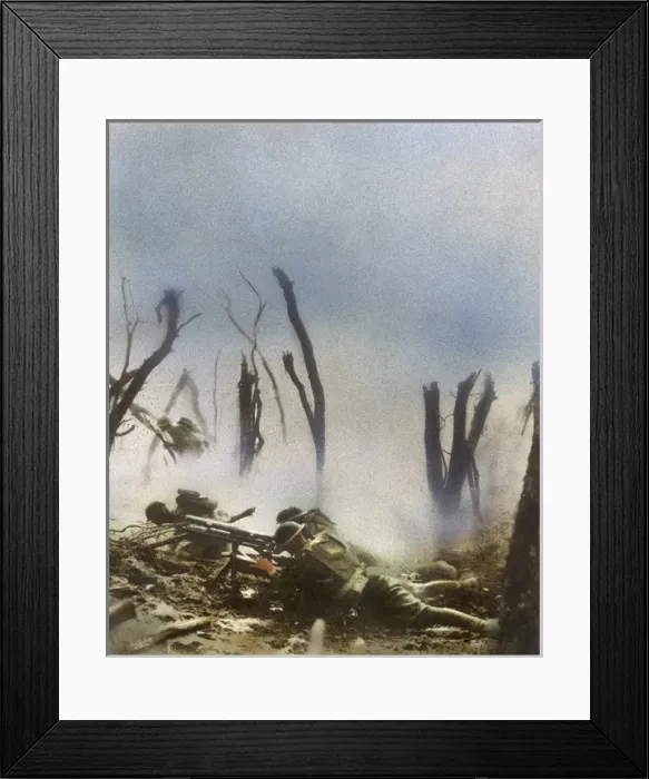 Framed Print : American troops in action, WW1 Framed Print : American troops in action, WW1