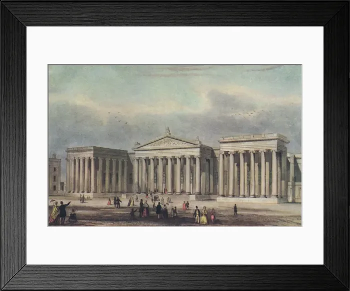 Framed Print : British Museum with new front Framed Print : British Museum with new front