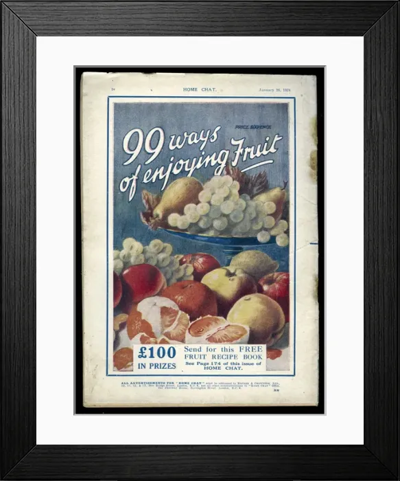 Framed Print : Back cover of Home Chat Magazine Framed Print : Back cover of Home Chat Magazine