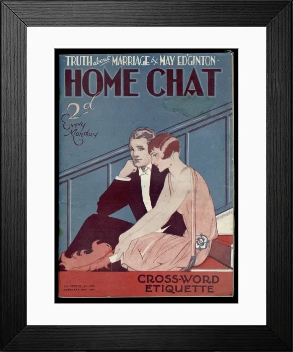 Framed Print : Cover of Home Chat Magazine Framed Print : Cover of Home Chat Magazine