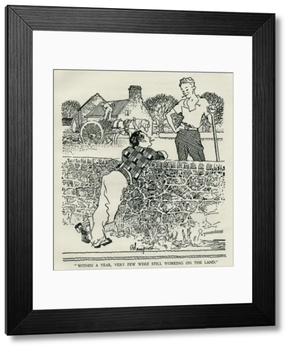 Framed Print : Illustration, Jersey in Jail, farming Framed Print : Illustration, Jersey in Jail, farming