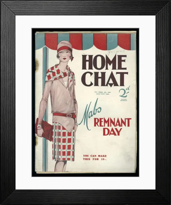 Framed Print : Cover of Home Chat Magazine